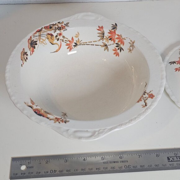 Myott Staffordshire Covered Dish - Floral Porcelain 10" - Picture 4 of 5
